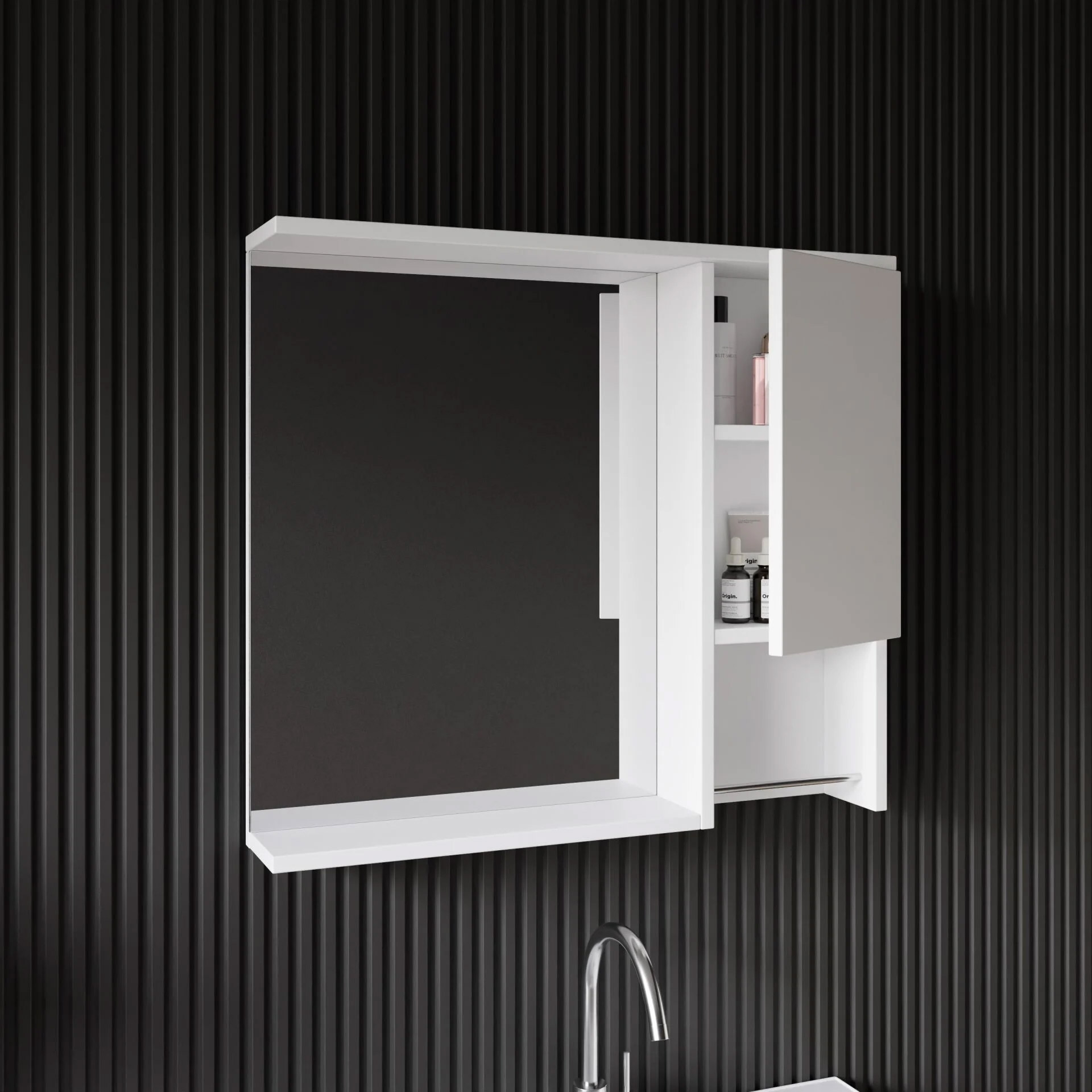 Beyaz Banyo Dolabı Takimi MDF 80 CM Banyo Dolap Modeli | Mekan Kapı