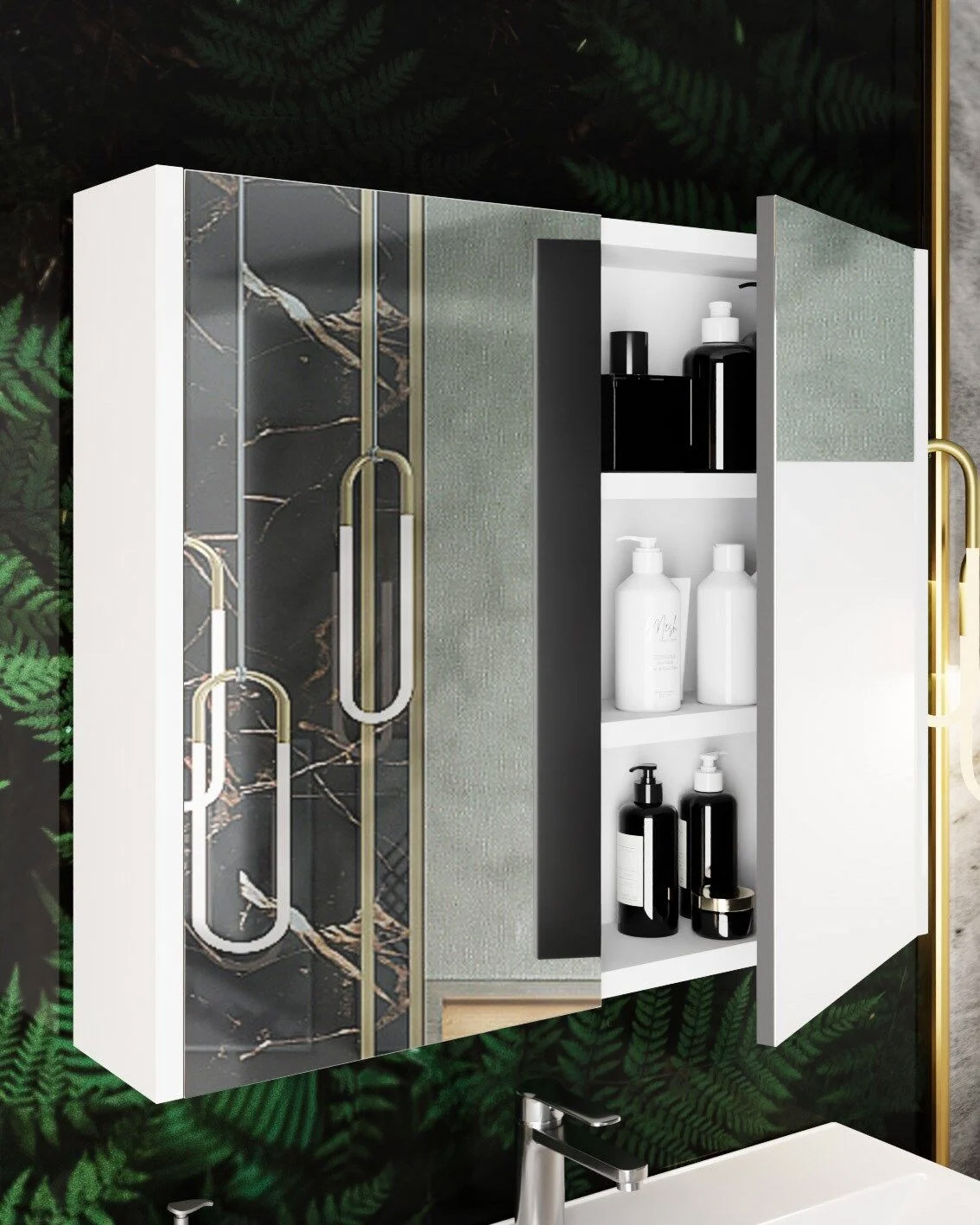 Karen Banyo Arin 80 CM Aynalı Banyo Dolabı - Mekan Kapı 