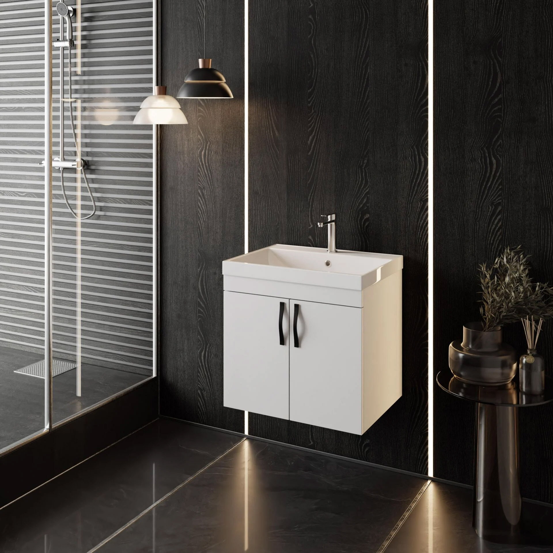 Karen Banyo Ege 60 CM Lavabolu Alt Banyo Dolabı - Mekan Kapı 