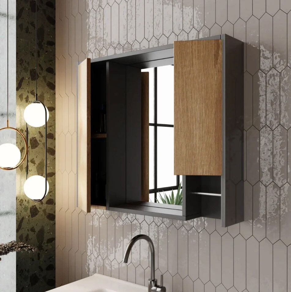 Karen Banyo Marmara 85 Banyo Dolabı Ust Modul Aynalı Dolap - Mekan Kapı 